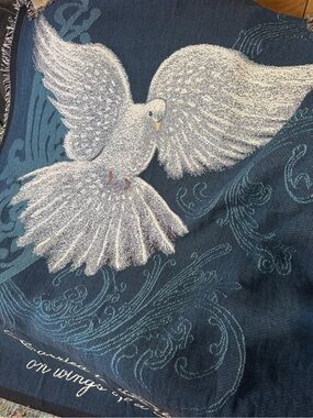 White Dove Tapestry Throw